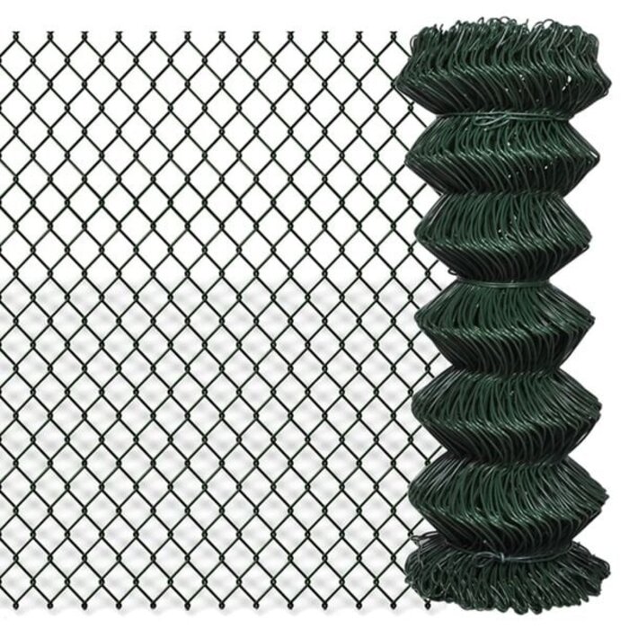 Vidaxl Maschendrahtzaun 1 x 15 m Grün - 33% Rabatt