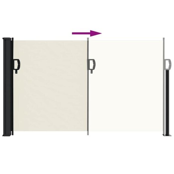 Vidaxl Ausziehbare Seitenmarkise 120x500 cm Creme - 34% Rabatt