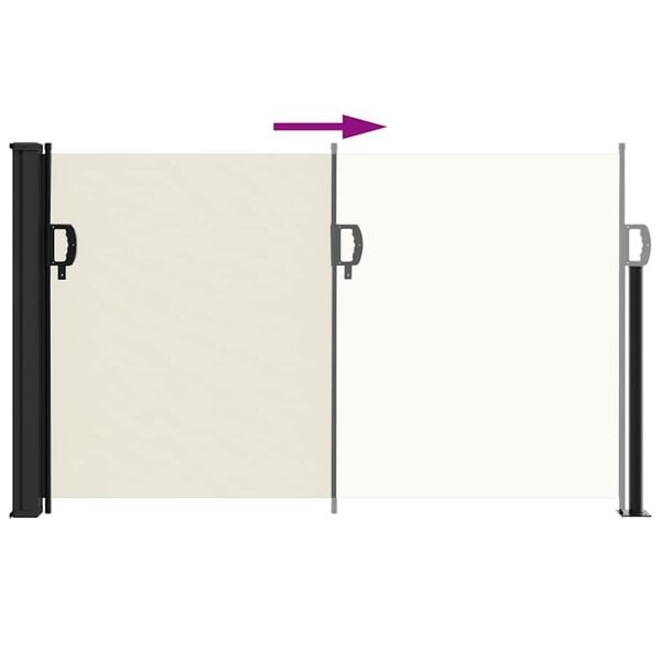 Vidaxl Ausziehbare Seitenmarkise 120x500 cm Creme - 34% Rabatt
