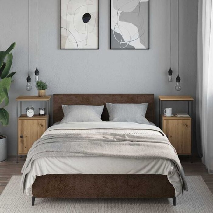 Vidaxl 2er Set Nachtschränke Artisan-Eiche 41x31x80 cm - 34% Rabatt
