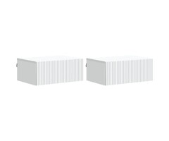 Vidaxl Wand-Nachtschrank Set 2er-Set Weiß 49x34,5x20cm - 40% Rabatt
