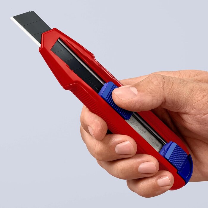 Universalmesser 18 mm mit Stabilisierungsschiene, Blau - 25% Rabatt