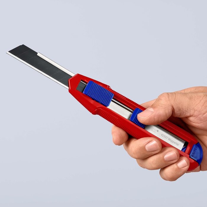 Universalmesser 18 mm mit Stabilisierungsschiene, Blau - 25% Rabatt