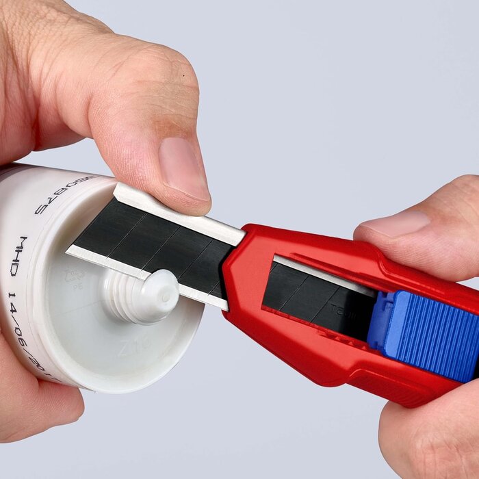 Universalmesser 18 mm mit Stabilisierungsschiene, Blau - 25% Rabatt