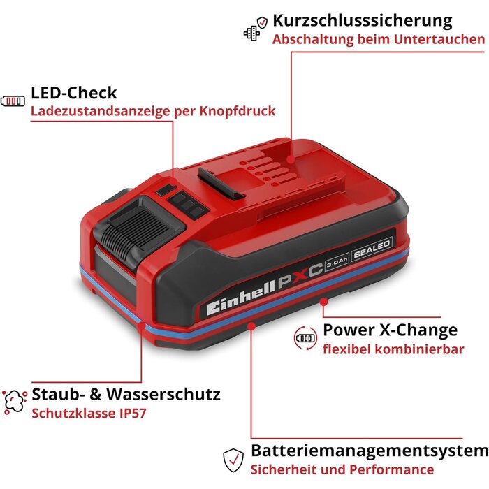18V 3,0Ah Lithium-Ionen Akku - staub- & wassergeschützt - 28% Rabatt
