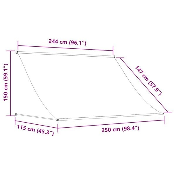 Vidaxl Ausziehbare Markise 250x150 cm Creme - 34% Rabatt auf Retourenware