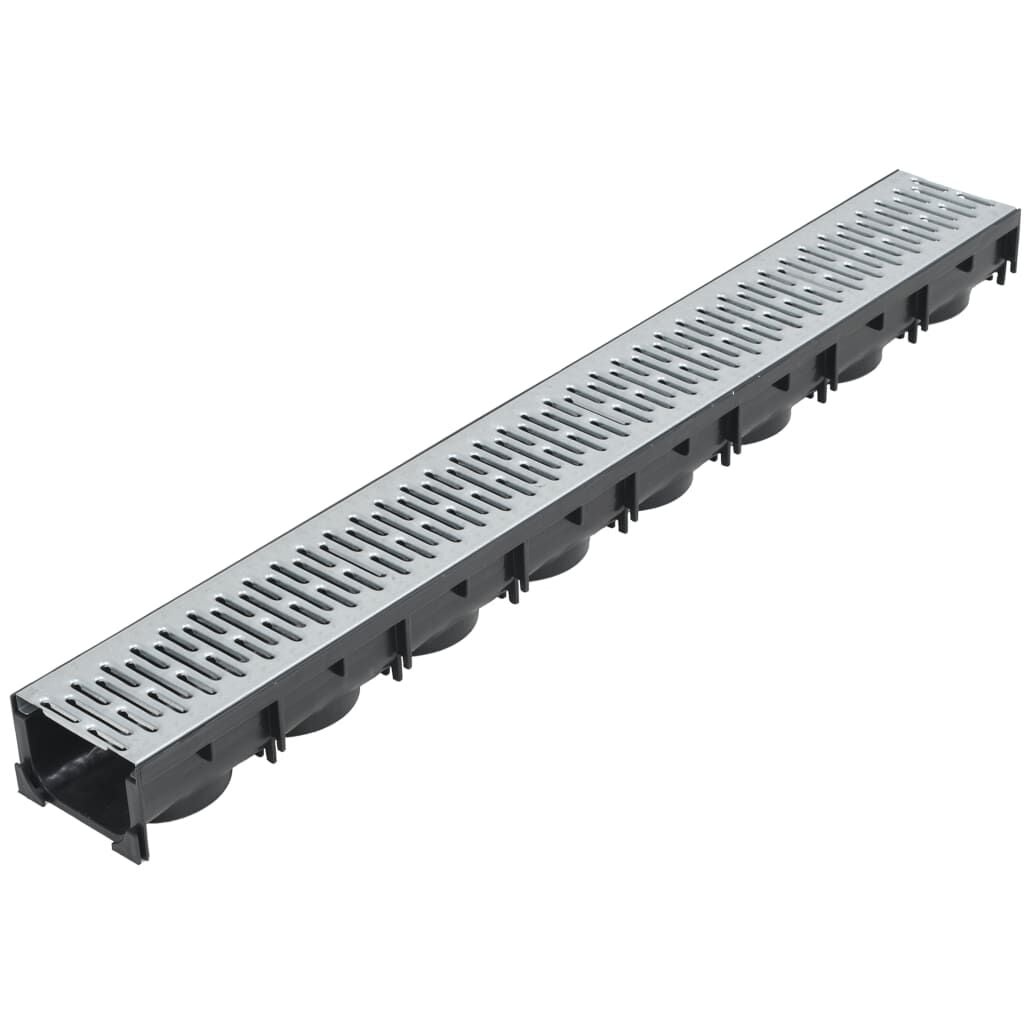 Vidaxl 6m Entwässerungsrinnen-Set aus verzinktem Stahl - 21% Rabatt