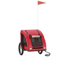 Vidaxl Hundefahrradanhänger Rot 137x68x72cm - 40% Rabatt - Ausgepackt