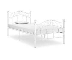 Vidaxl Metall-Einzelbettgestell 100x200 cm Weiß - 41% Rabatt