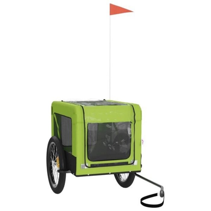 Vidaxl Hundefahrradanhänger Grün/Schwarz - 34% Rabatt - Top Zustand