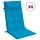 6er Set Stuhlkissen für Hochlehner, 120 x 50 cm, Hellblau - 33% Rabatt