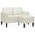Samt Sofa in Creme L-Form, 125 cm - 35% Rabatt