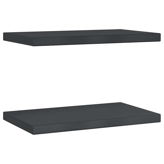 Vidaxl Wandregal 2er Set 50x30 cm Edelstahl Schwarz - 33% Rabatt