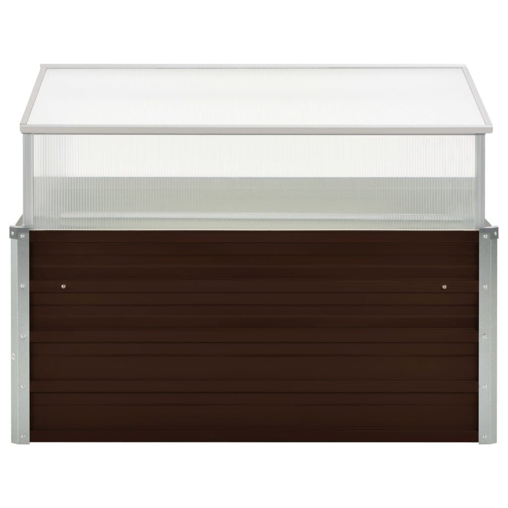 Vidaxl Frühbeet 100x100x85 cm, verzinkter Stahl, braun - 34% Rabatt