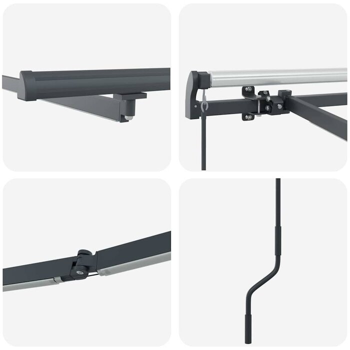 Vidaxl Ausfahrbarer Markisenrahmen 400x350 cm Aluminium Antrazit - 35% Rabatt