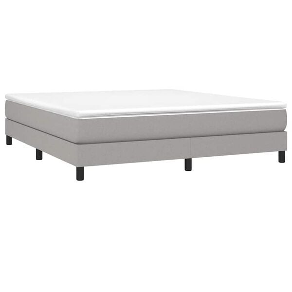 Vidaxl Stoff Bettgestell 160x200 cm Hellgrau - 34% Rabatt