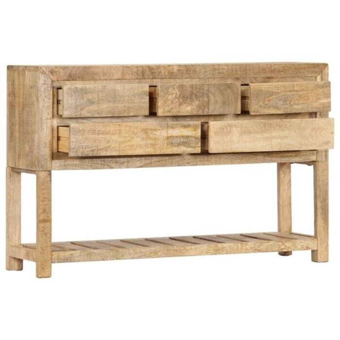 Vidaxl Sideboard aus Mangoholz 120x30x75 cm mit 5 Schubladen - 35% Rabatt