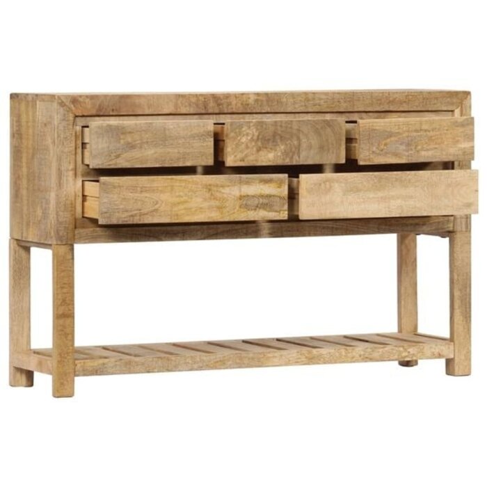 Vidaxl Sideboard aus Mangoholz 120x30x75 cm mit 5 Schubladen - 35% Rabatt