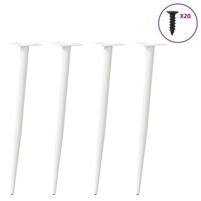 Vidaxl Konische Konsolentischbeine Weiß 72-73 cm - 4er-Set - 33% Rabatt