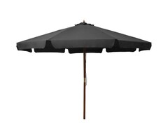 Vidaxl Gartenschirm Holzstock 330 cm Anthrazit - 34% Rabatt