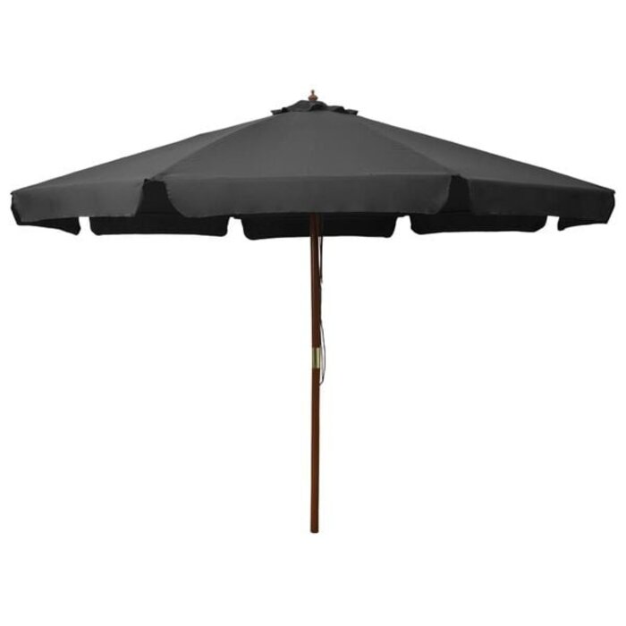 Vidaxl Gartenschirm Holzstock 330 cm Anthrazit - 34% Rabatt