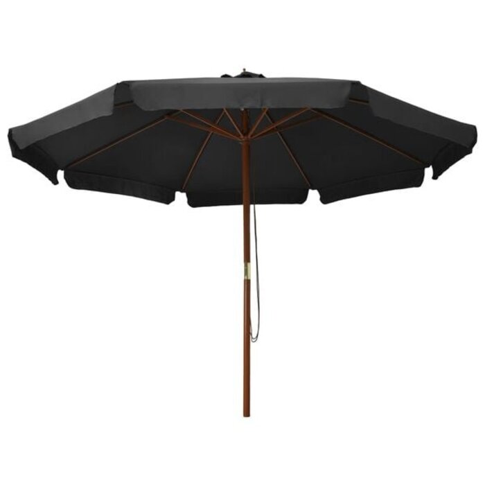 Vidaxl Gartenschirm Holzstock 330 cm Anthrazit - 34% Rabatt