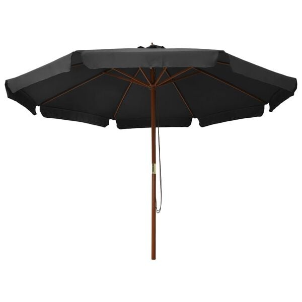 Vidaxl Gartenschirm Holzstock 330 cm Anthrazit - 34% Rabatt