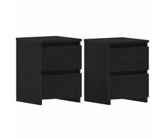 Vidaxl 2er Set Nachttische in Schwarz-Eiche, 30x30x40cm - 39% Rabatt