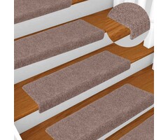 Vidaxl 10er Set Treppenmatten 65x21 cm Hellbraun - 38% Rabatt