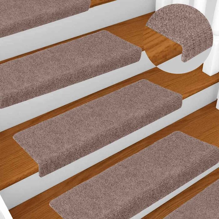 Vidaxl 10er Set Treppenmatten hellbraun 65x21x4 cm - 32% Rabatt