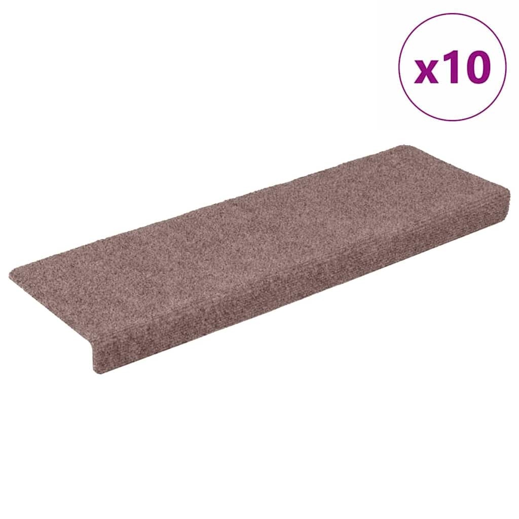 Vidaxl 10er Set Treppenmatten hellbraun 65x21x4 cm - 32% Rabatt