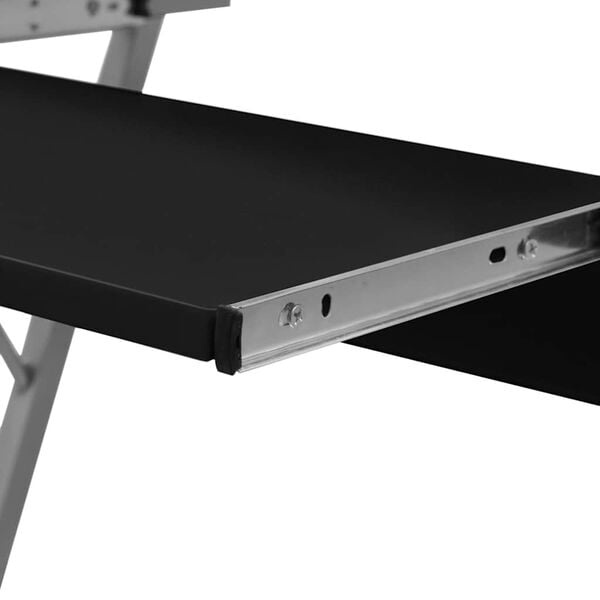 Vidaxl Kompakter Computertisch mit Rollen, Schwarz - 33% Rabatt