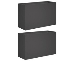 Vidaxl 2er-Set Pflanzkübel Schwarz 80x30x50 cm aus Stahl - 34% Rabatt