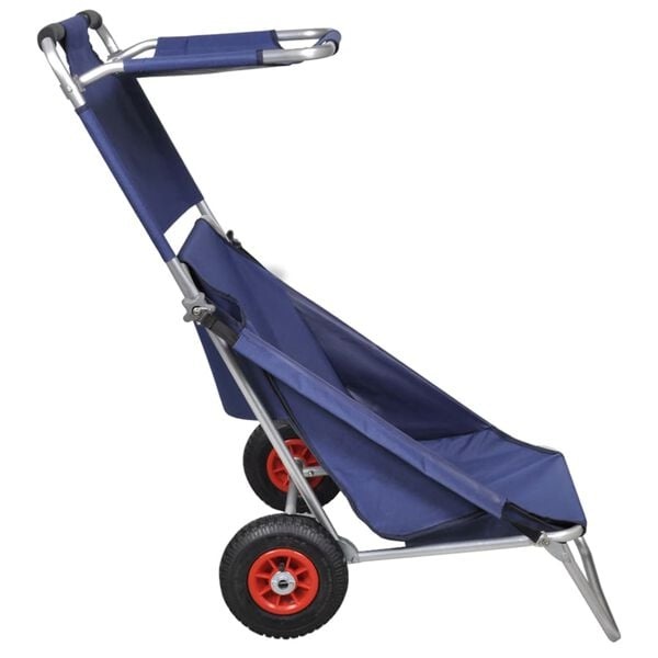 Vidaxl Faltbarer Strandtrolley mit 80 kg Tragkraft - Blau - 34% Rabatt