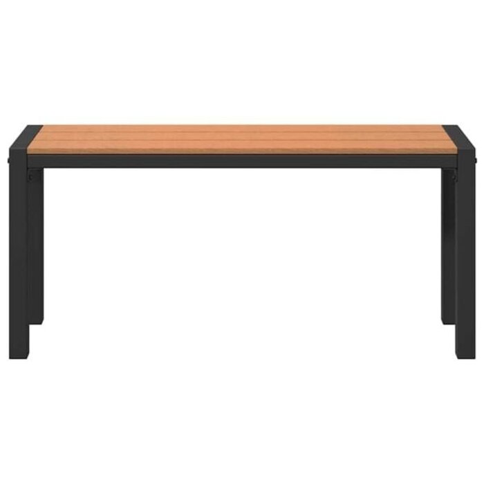 Vidaxl Moderne Stahl-Gartenbank 100cm, Braun - 35% Rabatt