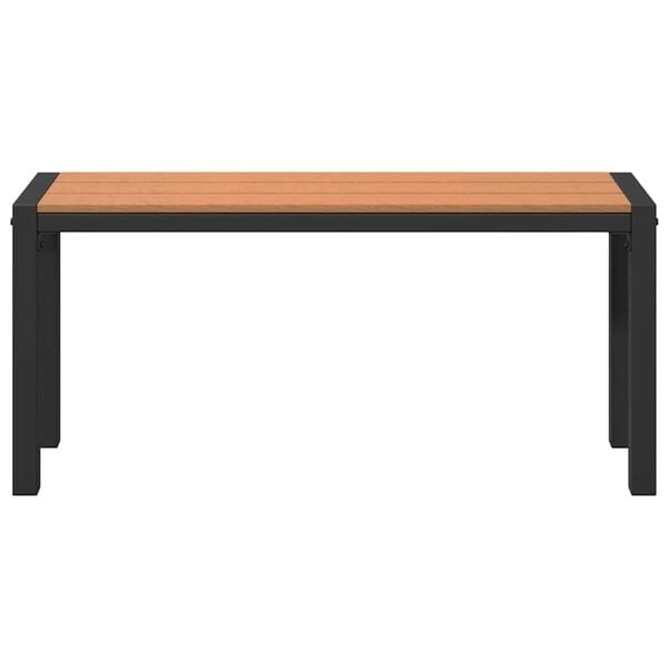 Vidaxl Moderne Stahl-Gartenbank 100cm, Braun - 35% Rabatt