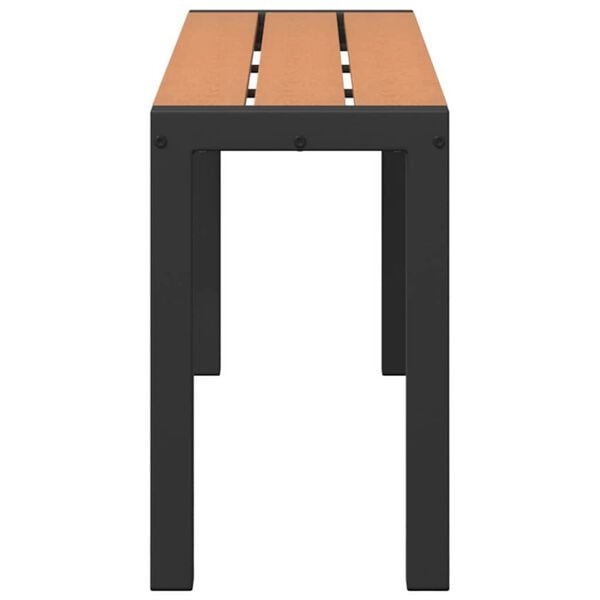 Vidaxl Moderne Stahl-Gartenbank 100cm, Braun - 35% Rabatt