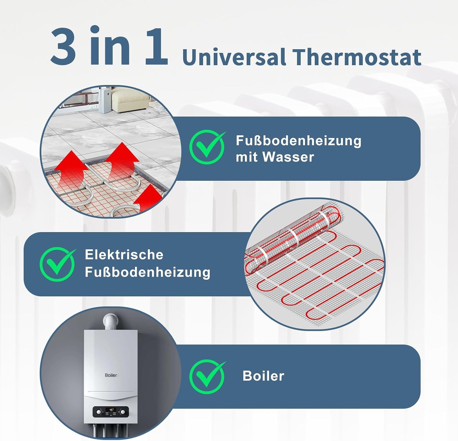 Smarter WLAN Thermostat Unterputz Schwarz - 31% Rabatt