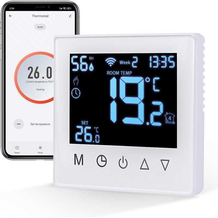 Smarter WLAN Thermostat Unterputz Schwarz - 31% Rabatt