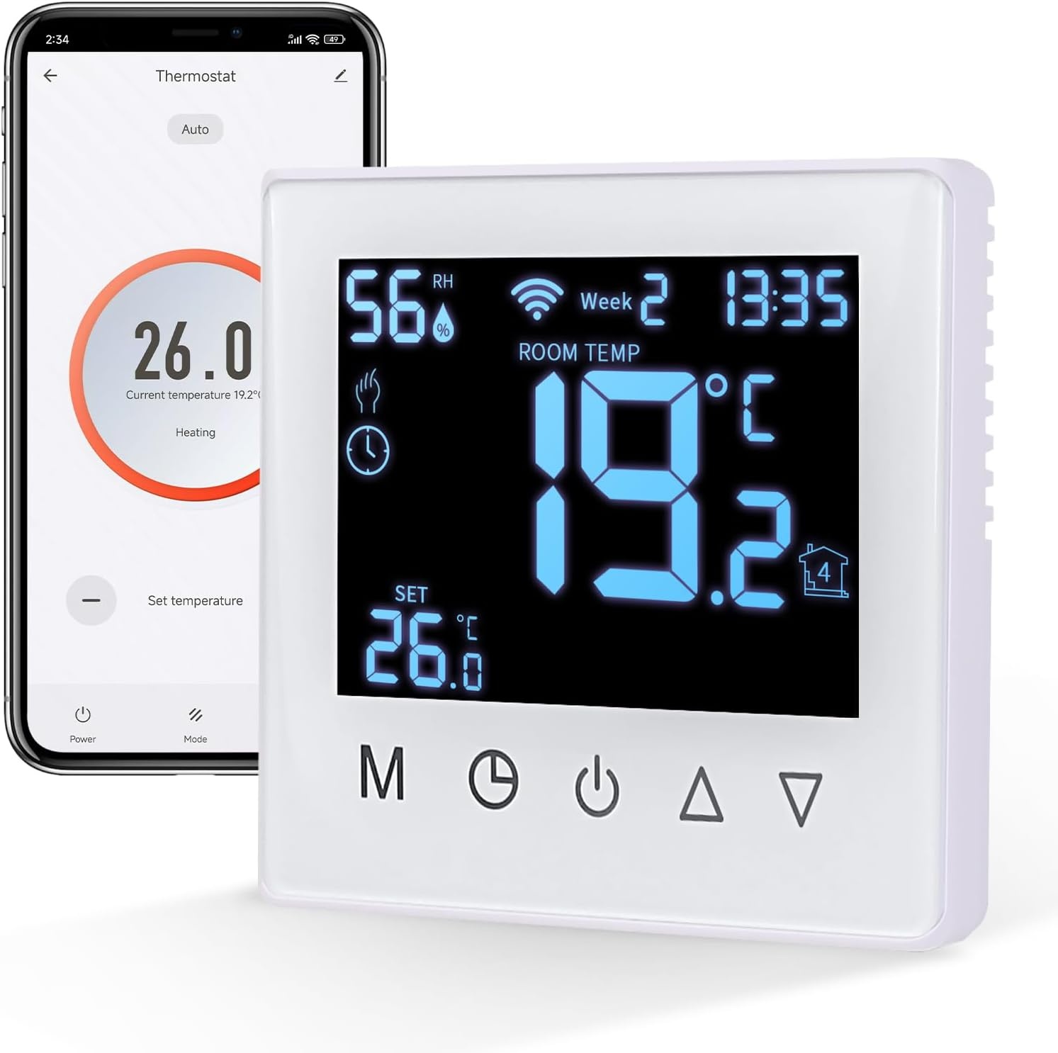 Smarter WLAN Thermostat Unterputz Schwarz - 31% Rabatt