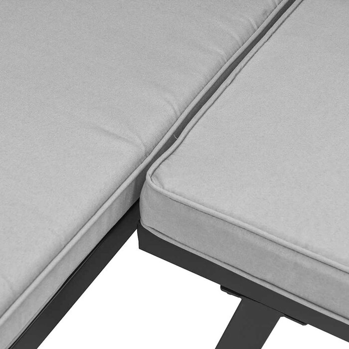 Vidaxl Gartenbank Set 2-teilig Schwarz mit Kissen - 35% Rabatt