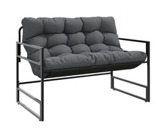 Vidaxl Gartenbank mit Kissen 113 cm Anthrazit - 34% Rabatt