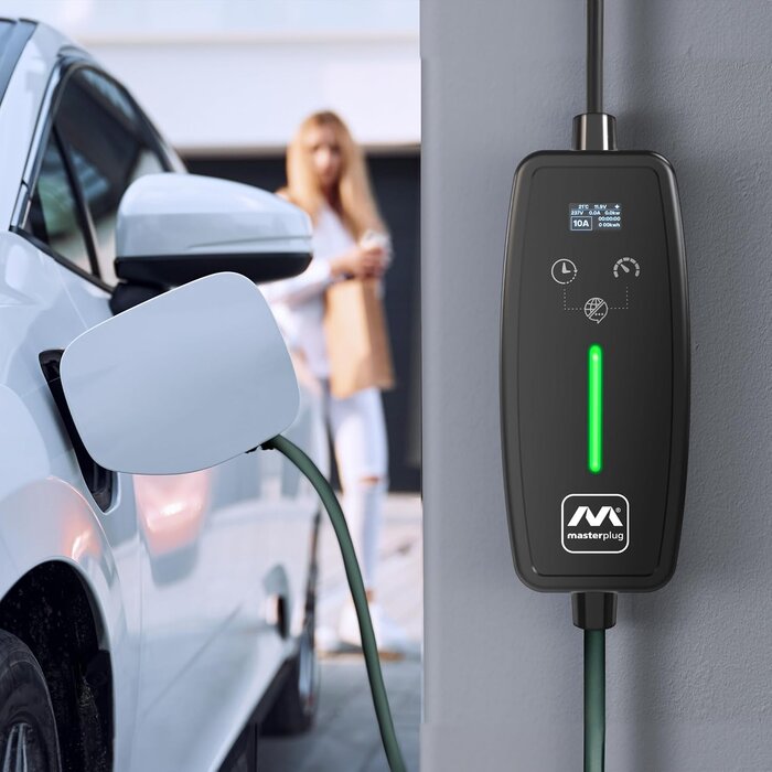 EV Ladekabel Typ 2 auf UK-Stecker, 10 Meter, 2,4 kW - 30% Rabatt