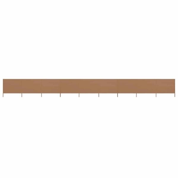 Vidaxl 9-teiliger Windschutz 1200x160 cm Taupe - 47% Rabatt