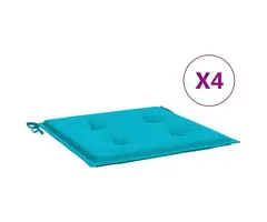 Vidaxl 4x Gartenstuhlkissen 50x50cm Türkis - 47% Rabatt