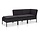 3-tlg. Loungeset, Poly-Rattan schwarz - 50% Rabatt