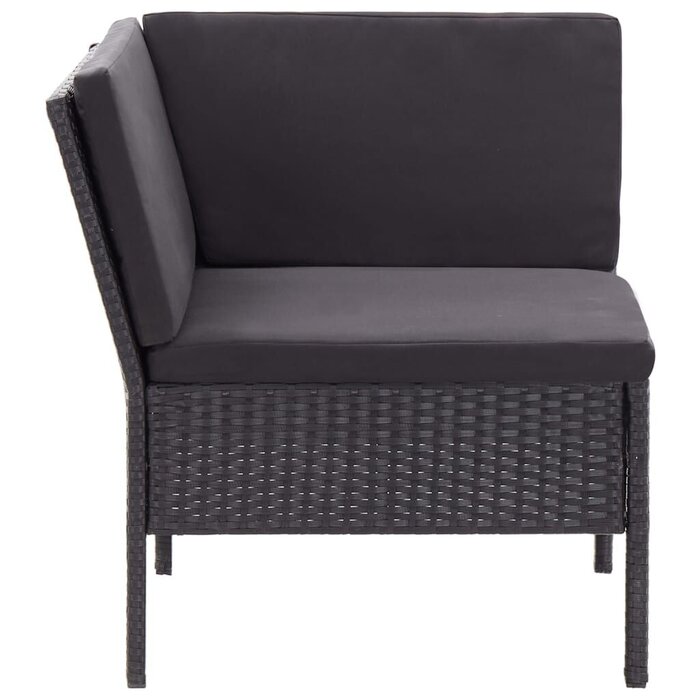 Vidaxl 3-tlg. Loungeset, Poly-Rattan schwarz - 50% Rabatt