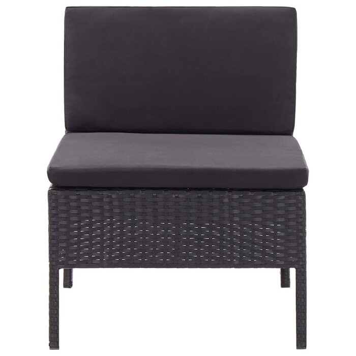 Vidaxl 3-tlg. Loungeset, Poly-Rattan schwarz - 50% Rabatt