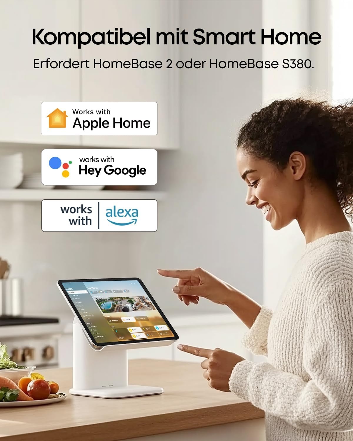 2K QHD Überwachungskamera mit Solarpanel - Weiß - 30% Rabatt