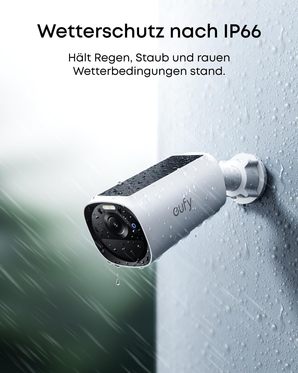 2K WLAN-Außenkamera mit Solarpanel - Weiß - 30% Rabatt